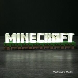 Official‎ Minecraft Logo LED Desk Light Night Light by Paladone